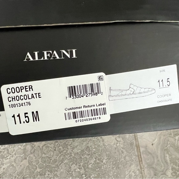 Alfani Copper Chocolate Quilted Slip-On Sneakers Size 11.5M, New in Box - Picture 9 of 11